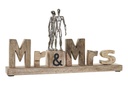 DECORATION MANGO ALUMINIUM 51X7,5X28 MR & MRS     